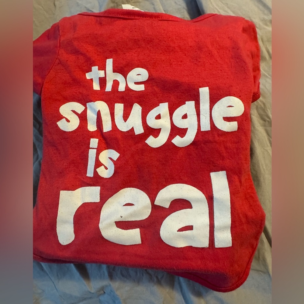 Red Graphic dog Tee - The Snuggle is Real